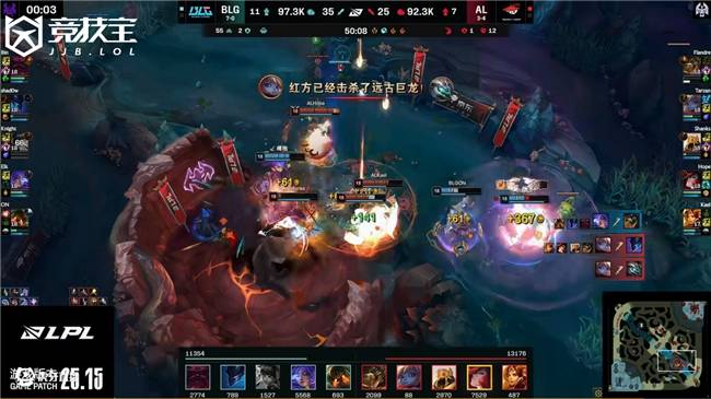 LOL-LPL: AL让一追二击败BLG